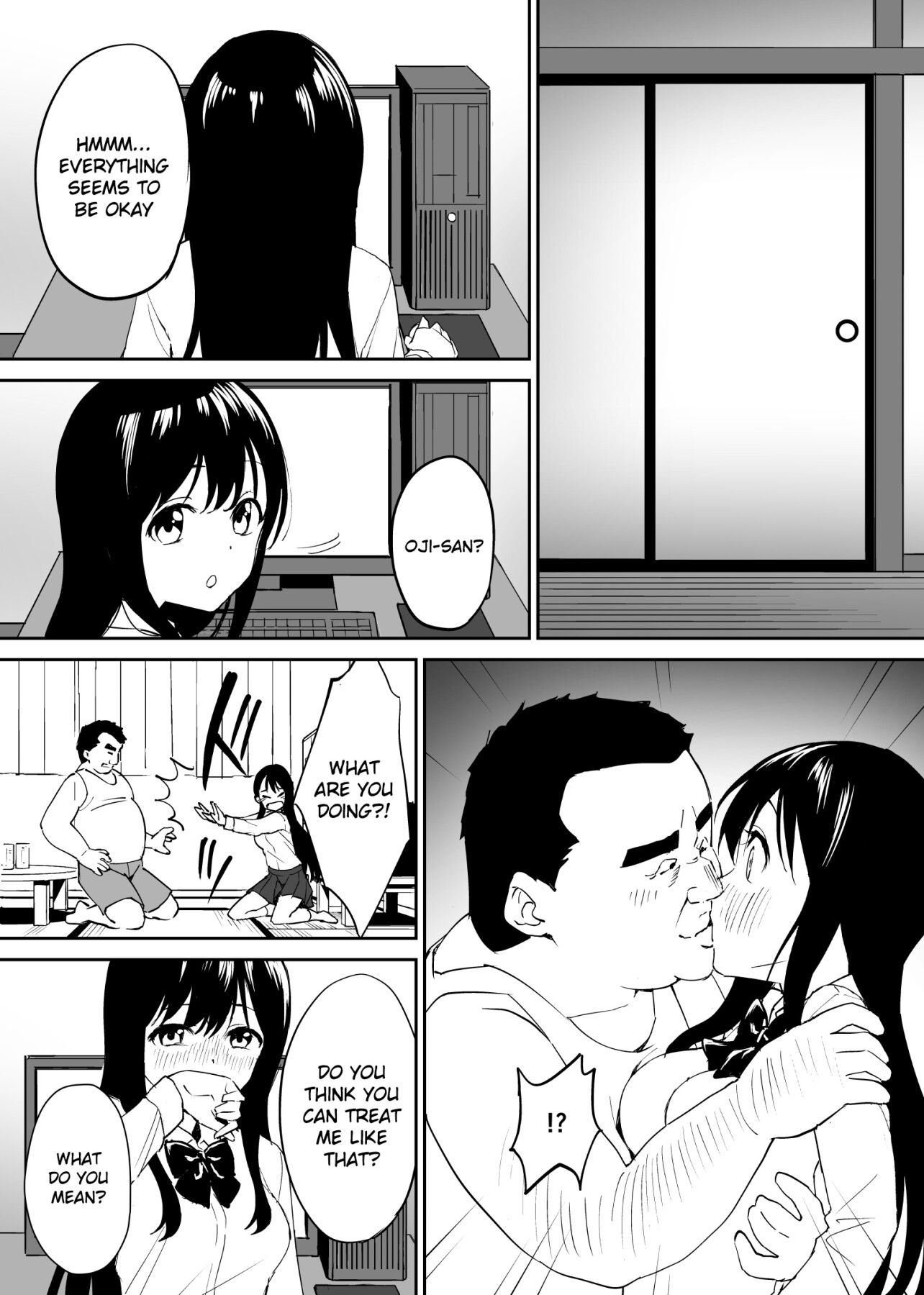 Hentai Manga Comic-A Disgusting Unemployed Old Man (Me) Was Pleased When He Irresponsibly Creampied a Beautiful JK Girl's Virgin Pussy-Read-15